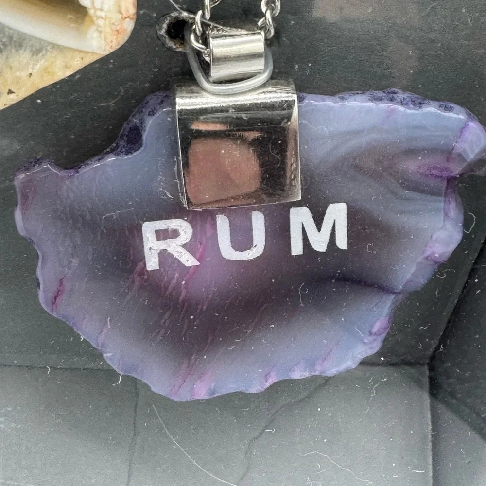 NWT Set of 4 Godinger Agate Liquor Tags Double Sided